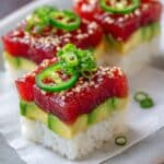 Spicy Tuna and Avo Crispy Rice Bites Recipe
